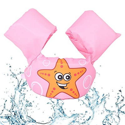Chaleco de Natación para Bebé,Chaleco Flotante para Niños con Brazalete,Chaleco Sin Inflación para Natación con Patrón Lindo,Chaquetas de Entrenamient