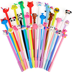 runxin 30pcs Bolígrafos Lindos Kawaii Animales,Bolígrafos de gel Divertidos para niños,Regalos de Fiesta de cumpleaños para niños,Regalo Cumpleaños in precio