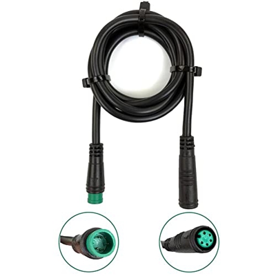LEENKEA Cable de extensión del motor, 2Pin/3Pin/4Pin/5Pin Enchufe impermeable Hembra a Macho Funciona para Bicicleta Eléctrica Luz/Acelero/Ebike Exten
