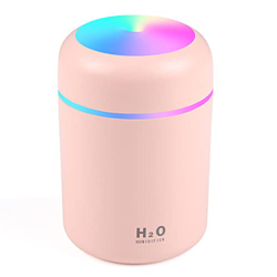 WolinTek Humidificador Mini, Humidificador Portátil con Alimentación USB,luz Nocturna y Apagado automático, 2 Modos de Niebla y ncionamiento silencios precio