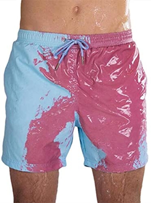 NXDRS Bañadores de Playa Que cambian de Color para Hombre - Pantalones de Playa Que cambian de Color sensibles a la Temperatura Bañadores de Surf para