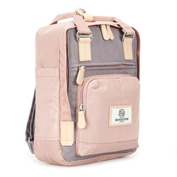 SEVENTEEN LONDON – Mochila Hackney Mini Moderna, Simple y Unisex con un Acabado Rosa y Gris al Estilo de una Mochila escandinava Tableta en oferta