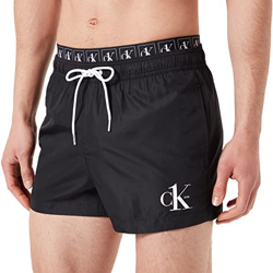 Calvin Klein Short Double WB Baador para Hombre, Pvh Black, S en oferta