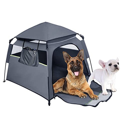 Exqline Pop-up Tienda para Animales Portátil 900D Oxford Tienda de Campaña para Perros Gatos Conejo Cerdito Dulce, con Bolsa de Transporte, para Inter