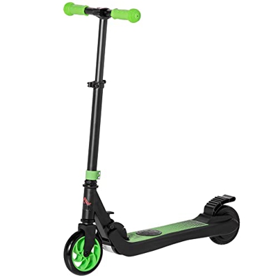 HOMCOM Patinete Eléctrico para Niños de +6 Años Scooter Eléctrico Plegable con Altura Ajustable Batería 24V Velocidad Máxima 8 km/h Carga 50 kg 71x36,