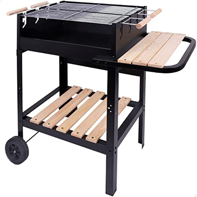 AKTIVE 52975 - Barbacoa carbón Madera Doble Parrilla