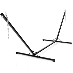 COSTWAY Soporte para Hamaca de Metal Hamaca Carga hasta 150kg para Patio Jardín Playa Camping (Solo Soporte, Sin Hamaca) Negro en oferta