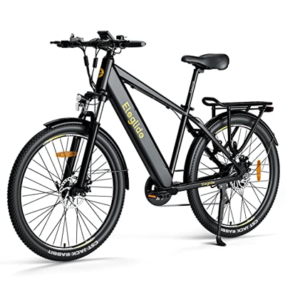 Bicicleta eléctrica, Eleglide T1, Bicicleta eléctrica de 27,5" con batería de Litio extraíble de 12,5Ah, Pantalla LCD, Shimano 7 velocidades, Biciclet
