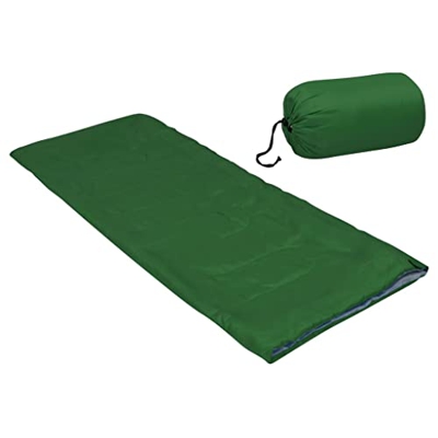 vidaXL Saco de Dormir Ligero para Niños con sobre Camping Bolso del Sueño Acampar Hacer Senderismo Viajar Acolchado Grueso Cómodo Verde 670 g 15°C