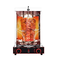 Yu Liao Asador Vertical eléctrico, máquina de Barbacoa de Gas Máquina de Kebab Kebab sin Humo Máquina de Barbacoa con rotación de 360° Máquina de asad precio