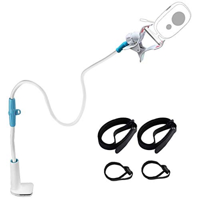 KBNIAN Soporte para Camara Vigilabebes Soporte para Camara de Bebe Giratorio de 360 ° Soporte Vigilabebes Sin Perforación con Brazo de Aleación Alumin