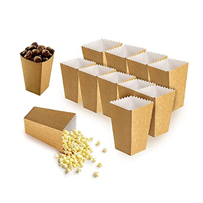 MoK 30 Piezas Cajas de Palomitas Cartón, Cajas de Palomitas de Maíz, Bolsas de Palomitas de Maíz, para Fiestas, Cumpleaños, Bodas, Regalos, Películas,
