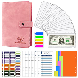 Carpeta de presupuesto con sobres de cremallera, Carpeta de presupuesto A6 con sobres de efectivo para el presupuesto, Organizador de carpeta de diner en oferta