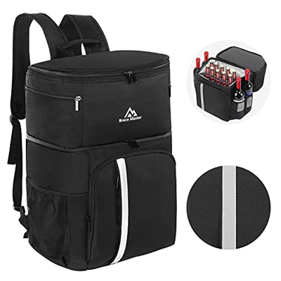 Brace Master Mochila Térmica,Mochila Nevera,Bolsa térmica, Mochila Portatil de Ligera, Impermeable, para Comida Almuerzo, Playa,Trabajo,Picnic,Camping