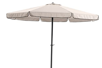 Sombrilla jardín | terraza - TH - Parasol aluminio con manivela | Color crudo | 4 metros