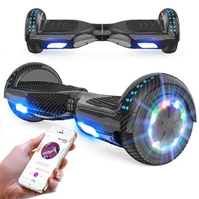 RCB Hoverboards 6.5 Pulgadas Overboard para Niños y Adolescentes Hoverboards Auto-equilibrado con Bluetooth Hover Board con LED Luces, Regalo para Niñ