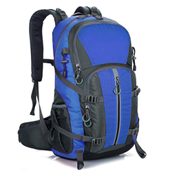 Mornyray Mochila Senderismo 40L, Mochila de Montaña Impermeable Mujer Hombre, Mochila de Viaje Trekking Acampada Caminar con Cubierta Lluvia (Azul) características
