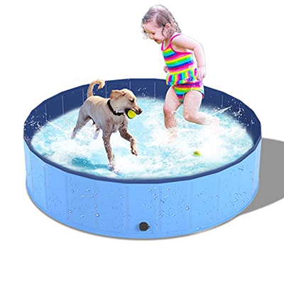 DONO Piscina Perros y Gatos Bañera Plegable, Piscina para Niños,PVC Antideslizante y Resistente al Desgaste (120 x 30 cm)