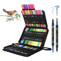 Rotuladores Lettering, Gelanty 72 Rotuladores Pincel Rotuladores Doble Punta,Adultos y Niñosrotuladores de Lettering Rotuladores Doble Punta Brush Pen en oferta