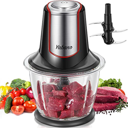 Yabano picadora electrica, trituradora de alimentos Multifuncion(Pica, Tritura, Pulveriza), Hoja de acero inoxidable de doble capa de 4 páginas, Capac precio