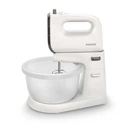 Philips Daily HR3745/00 - Batidora Amasadora, 450w, 5 Velocidades, Bowl incluido, Color Blanco características