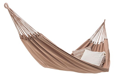 ECOMUNDY Pure Bio XL 360 - Hamaca doble (2 personas, tejido a mano, algodón orgánico, GOTS, 160 x 240 x 360 cm, 250 kg), color beige