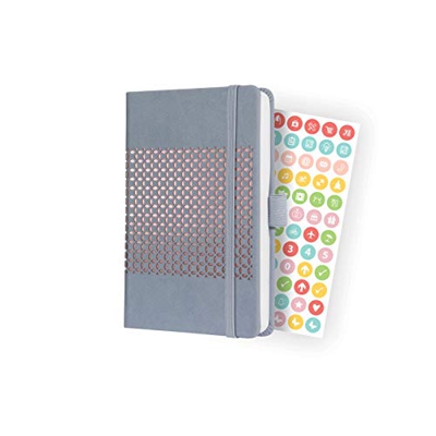SIGEL J2208 Jolie agenda semanal 2022-9,5 x 15 cm - hardcover - 174 páginas - gris