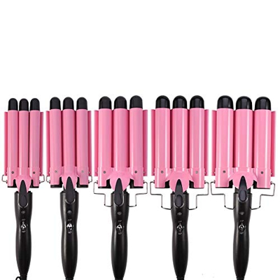 Solomi Rizador de Cabello: rizador de Cabello, Tubo Ajustable de Triple Tubo, Herramienta de Modelado de cerámica de turmalina y Temperatura (Edición 