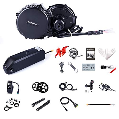 Bafang Bicicleta Eléctrica BBS02B 48V 750W 100MM Kit de conversión de Bicicleta de montaña, Opcional 48V 11.6/13Ah/17,5Ah Downtube Batería/Portaequipa