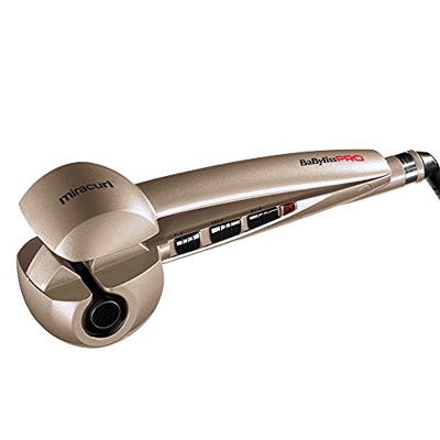 BaBylissPRO BAB2665GE MiraCurl Bronce - Rizador de pelo automático, cerámico, tecnología Maxlife Pro, 3 temperaturas, 3 ajustes de tiempo, ajuste dire