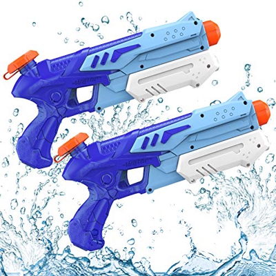 Pistola de Agua, 2 Pack 600ML Pistolas de Agua para Niños Niñas, Potente Chorro de Agua con un Alcance Largo 8m-10m, Water Pistol Gun para Batalla de 