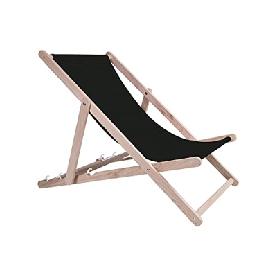 Holtaz Tumbona Madera Hamaca Plegable Silla Playa para Ensamblar Ajustable en 4 Posiciones Jardín Piscina Bares Cafeterías Hoteles hasta 130 kg