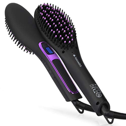 Navaris Alisador de pelo - Cepillo alisador profesional con recubrimiento cerámico y temperatura ajustable de 80° a 230°C - Con cable giratorio en oferta