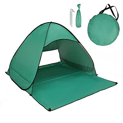 Pop Up Tienda de Playa para 1-3 Personas Anti-UV Protección Solar UPF 50+ Tienda de Playa Portátil para Playa,Jardín, Camping, Viajes, Pesca, Picnic y