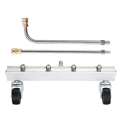 POHOVE Doble Función Chasis Limpiador Chasis Lavadora de Presión Limpiador 16 Inch Bajos Coche Lavado Agua Escoba con 2 Extensión 45 Grados Angular Va en oferta
