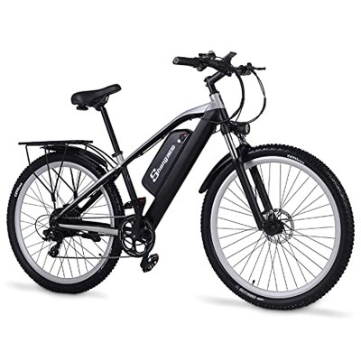 M90 Bicicleta eléctrica para Adultos Bicicleta montaña de 29 Pulgadas 48V 17Ah Batería Litio extraíble Freno hidráulico Delantero y Trasero (Más 1 bat