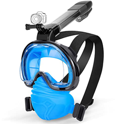 IMMEK Máscara de Buceo 180 °Vista Panorámico Cara Completa Doble Antivaho Respirar Buceo y Snorkel Anti-Fugas Retirable con Cámara Acuatica Deportiva  precio