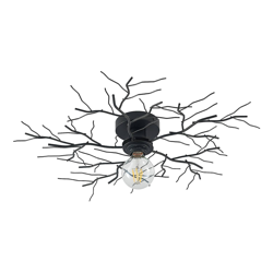 Lindby Vetki plafón con decoración, negro en oferta