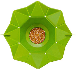 LLMZ Tazón Palomitas Maíz Silicona Cubo Palomitas Maíz Doblado Horno Microondas Cubo Cubierto Grande Resistente Altas Temperaturas Creativo Verde precio