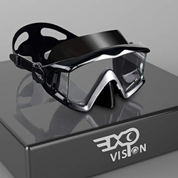 Pano 3 Máscara de buceo panorámica para adultos, máscara de buceo con esnórquel de vidrio templado, gafas de natación premium con cubierta nasal, equi características