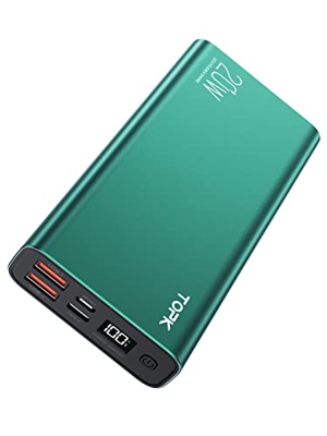 TOPK Power Bank USB C PD 20W Carga rápida 20.000 mAh Batería externa Carga rápida