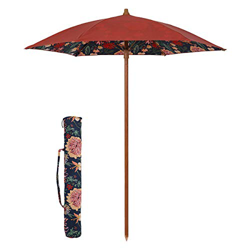 Sekey® Sombrilla Ø 180 cm Parasol para terraza jardín Playa balcón Piscina pati, Protector Solar UV50+ Rojo precio