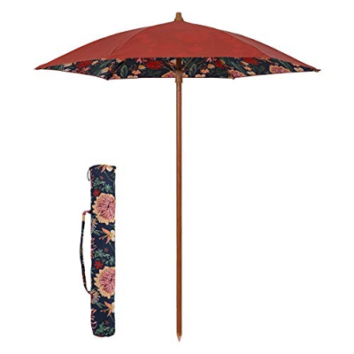 Sekey® Sombrilla Ø 180 cm Parasol para terraza jardín Playa balcón Piscina pati, Protector Solar UV50+ Rojo
