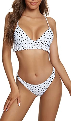 UMIPUBO Bikini Mujer Conjuntos Dos Piezas Bañador de Baño Traje de Baño Playa Ropa de Baño Bikini Sets Talla Grande Tops y Braguitas (Blanco, M)