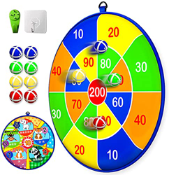 Lbsel Tabla de Dardos para niños con 8 Bolas Adhesivas, Juego de Tablero de Dardos con Gancho, Juegos de Mesa para niños, Navidad, Seguro y clásico Re en oferta