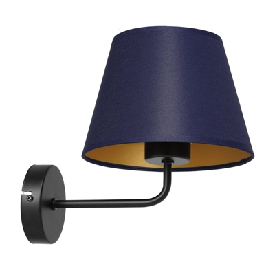 Aplique Soho, cónico, azul/oro