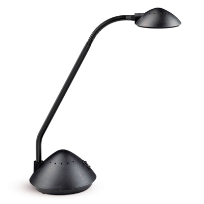 Lámpara de mesa LED MAULarc brazo flexible negro