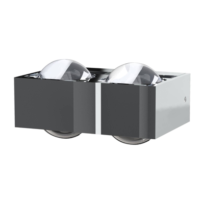 Aplique Focus 150, 4 lentes claras, 2xG9, cromo