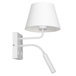 Aplique Soho, cónico, con brazo de lectura blanco en oferta