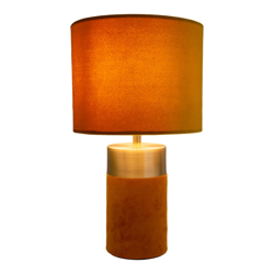 Lámpara de mesa 3189514, pantalla textil, naranja en oferta